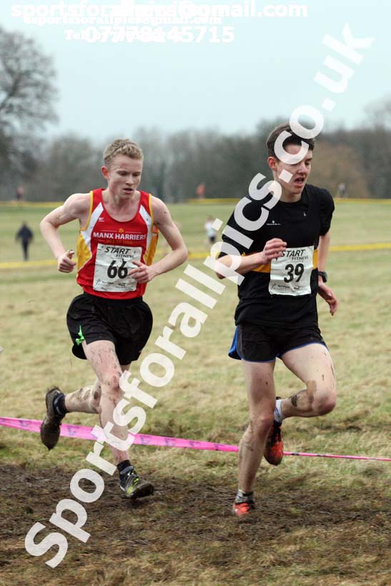 Junior men, 2018 Northern Cross Country Champs., Harewood House, Leeds. Photo: David T. Hewitson/Sports for All Pics